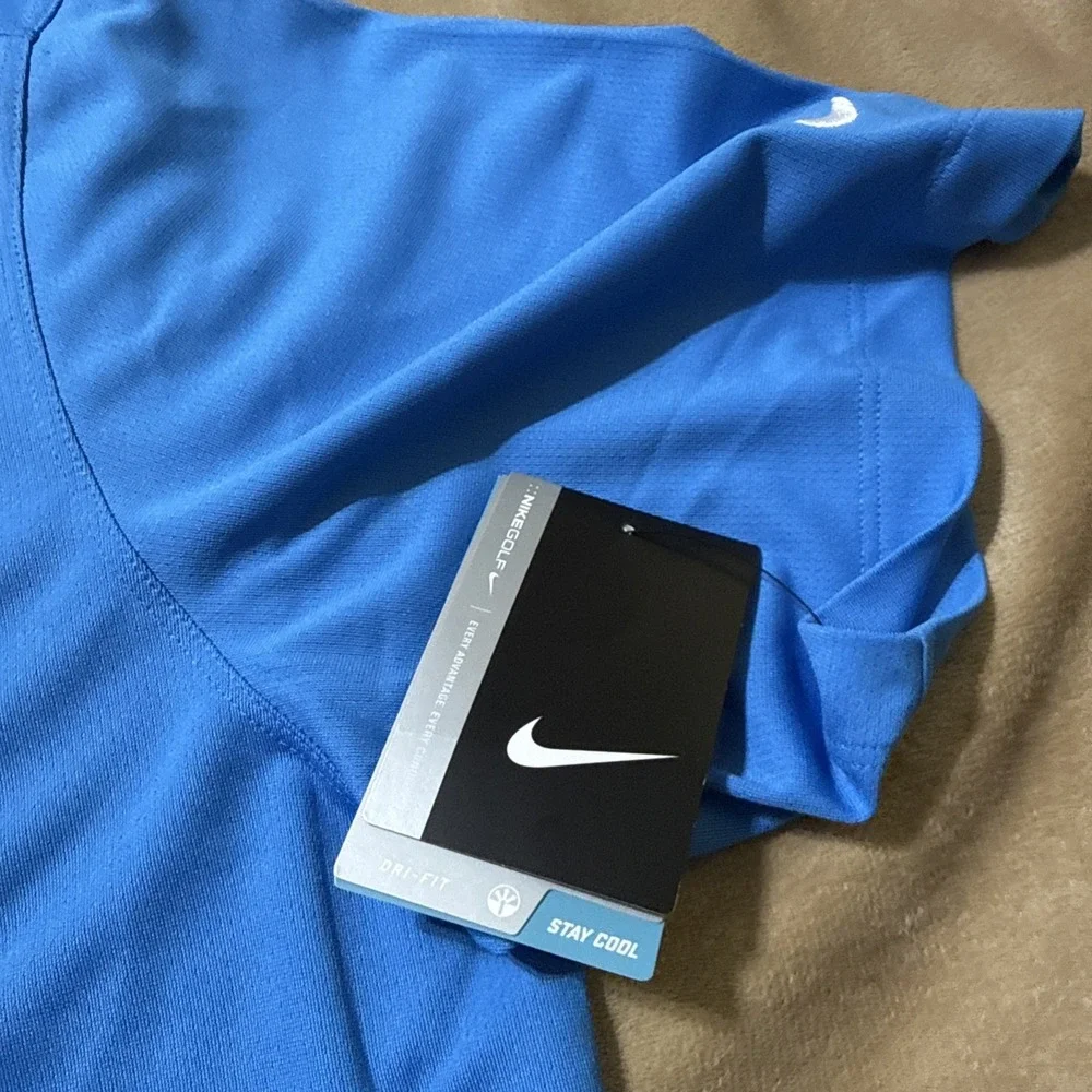 NWT Nike Golf Dri-FIT Polo Shirt Blue Gallagher / Carlin Motorsport Size XL - Picture 5 of 9